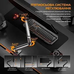 Кронштейн Anda Seat Stealth II 17''-32'' White AD-W-A6D-1S-FW - мініатюра 13
