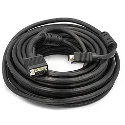 Відео кабель PowerPlant VGA-VGA, 15m, Double ferrites