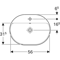 Раковина Geberit VariForm 60 500.735.01.2, Білий - мініатюра 3