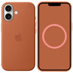 Чохол Silicone case (AAA) with Magsafe and Animation для Apple iPhone 17 (6.3) Terra Cotta