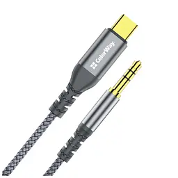 Кабель мультимедійний USB-C to 3.5mm M 1.2m gray ColorWay (CW-CBPDJ071-G) - мініатюра 5