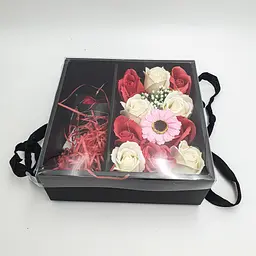 Подарочный набор Розы из мыла Forever с Led подсветкой в коробке 20х20х8 см - миниатюра 9