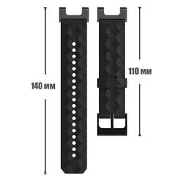 Ремінець Primolux Dimond силіконовий для годинника Xiaomi Amazfit T-Rex (A1918) / T-Rex Pro (A2013) - Black - мініатюра 5