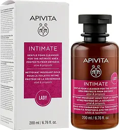 Очищувальна пінка для інтимної гігієни Apivita Intimate Захист від сухості з прополісом та алое 200 мл - мініатюра 2