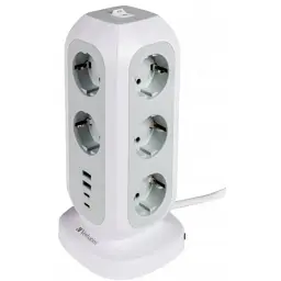 Мережевий фільтр живлення Verbatim 11 розеток, 2 x USB-C та 2 x USB-A (49547) - мініатюра 2
