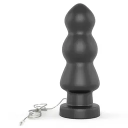Анальна пробка LoveToy King Sized Vibrating Anal Rigger 20 см (чорний) - мініатюра 9