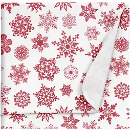 Пелюшки фланелеві Cosas Snowflakes 100х120 см (FlannelDiapers_SnowflakesRedWhite_100x120)