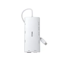 Концентратор D-Link USB-C 10-in-1 2xHDMI + 1xRJ45 1000Mbps + 2xUSB-C + USB 3.1 + USB 3.0 + SD + TF silver (DUP-A01) - мініатюра 7