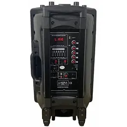 Акумуляторна акустична система XPRO BT-120D колонка валіза 150Вт USB SD FM радіо Bluetooth 2 радіомікрофони ДУ чорна (4382) - мініатюра 4