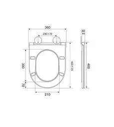 Сидіння для унітазу Mixxus Premium Seat Cover Bevel-2007 швидкознімне з мікроліфтом (MP6717) - мініатюра 6