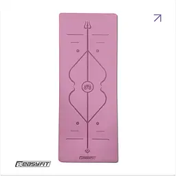 Килимок для йоги професійний EasyFit Pro каучук 5 мм Рожевий - мініатюра 2