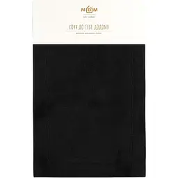 Килимок для ванної кімнати МВМ My Home Лиман 90х60 см чорний (BM-02 M BLACK)