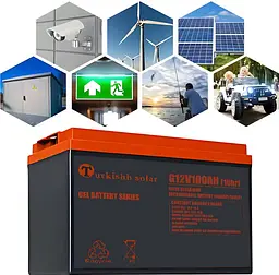Гелевий акумулятор BATTERY GEL Turkishh Solar 12V 100 Ah - мініатюра 3