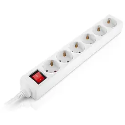 Мережевий фільтр живлення REAL-EL RS-6 Protect M 1.8m, white (EL122300031) - мініатюра 3