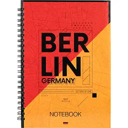 Блокнот на спирали Axent Berlin клетка 96 листов (8032-05-A)