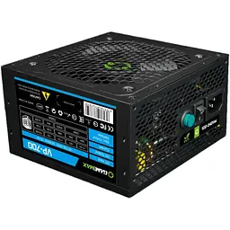 Блок живлення 700 Вт, GameMax VP-700, Black, 80+ Bronze, Active PFC, 12 см, 3xMolex / 5xSATA / 2x2+6-pin / 1x4+4-pin / 1x20+4-pin, захист OVP / UVP / OCP / OLP / OPP / SCP