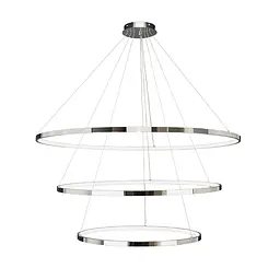 Люстра стельова LED Levistella 7529832-3A CHROME LED (600+800+1000), 164W, три режими світла, хромований метал, сучасний стиль, - мініатюра 2