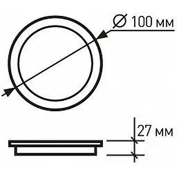 Світлодіодний світильник Eurolamp LED Glass Downlight круглий 6W 4000K (LED-DLR-6/4(glass) - мініатюра 3