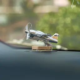Креативний автомобільний освіжувач, ароматизатор повітря у вигляді літака з пропелером, що обертається, від сонячної панелі - мініатюра 3