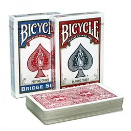 Карти гральні United States Playing Card Company Bicycle Rider Back Bridge Size Standard Index (red blue) (0086)