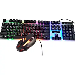 Комп'ютерна клавіатура з підсвічуванням геймерська UKC M416 ART-5559 Combo Gamer ігрова клавіатура з мишкою (ST)