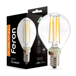 Світлодіодна лампа Feron Filament LB-162 7 Вт E14 4000K