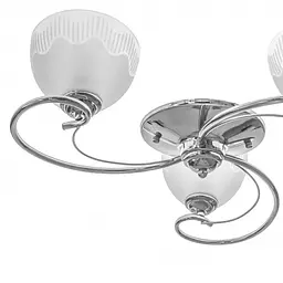 Люстра стельова Brille в спальню E27 60W CH (LK-593C/3) - мініатюра 5