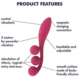 Універсальний вібратор Satisfyer Tri Ball 1, 3 двигуна гнеться - мініатюра 7