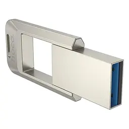 USB флеш накопичувач Hoco UD16 128GB USB 3.0 металевий сріблястий - мініатюра 4