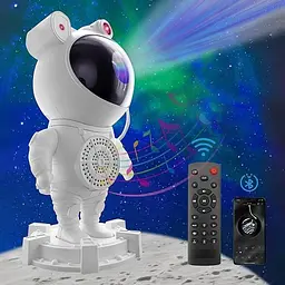 Нічник Астронавт USB проектор зоряного неба Космонавт лазерний з Bluetooth колонкою та пультом ДУ UKC - мініатюра 2