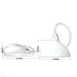 Помпа для грудей Pretty Love Breast Vibrating Massager 7 см білий - мініатюра 8