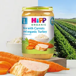 Органічне пюре HiPP Морква з рисом та індичкою 220 г - мініатюра 2