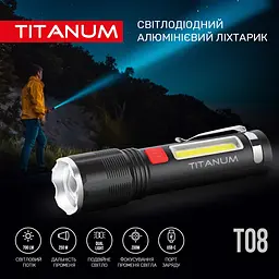 Ліхтар портативний Videx Titanum 700 Lm 6500 K (TLF-T08) - мініатюра 3
