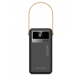 Зовнішній акумулятор Power Bank LENYES PX691D, 60000 мА·год, швидка зарядка PD 22.5W, чорний - мініатюра 2