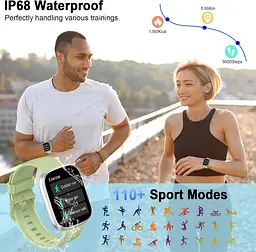 Смарт-годинник Jugeman AMOLED з Bluetooth-дзвінками, 5ATM, пульсометром та 130+ спортивними режимами зелений - мініатюра 3