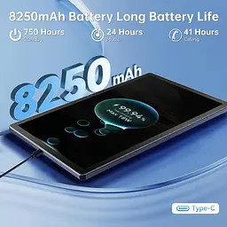 Планшет Oukitel OKT3 10.51` FHD /8GB/256GB/ T616 /8250mAh/ 16+8Мп /Dual SIM/ LTE /Чохол+Стилус/ Grey - мініатюра 9