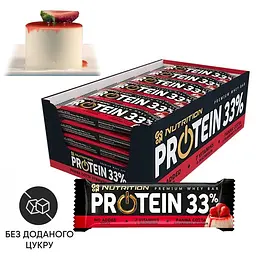 Блок батончиків Go On Nutrition Protein 33%, 24*50 грам - Пана-кота-Полуниця