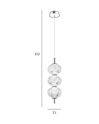 Підвісний світильник, люстра Italux PND-29038-3-GD Lazie Led 3x13W 3000K 1300Lm IP20 Золотий - мініатюра 2