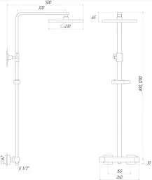 Душова система Globus Lux GLQ-0040T, Хром - мініатюра 5