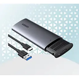Кишеньковий адаптер SSD Ugreen CM400 USB-C to M.2 NGFF 5G Enclosure A TO C Cable 50 cm (10903) - мініатюра 5