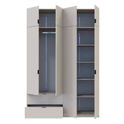 Шафа для одягу Doros Лукас Кашемір 180х50х240 (80737729) - мініатюра 5