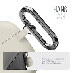 Силіконовий чохол для навушників Apple AirPods Pro 3, Hang Case, білий, ультратонкий захисний кейс товщиною 2 мм, захист від подряпин, пилу та ударів, компактний, з карабіном для кріплення, ArmorStandart (ARM88285) - мініатюра 4