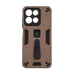 Чехол для Motorola G15/G15 Power/G17 Power 4G/G17 4G, Proover, коричневый, с подставкой и магнитом, противоударный, ударопрочный, бронированный, панель-накладка, защита всего корпуса, термополиуретан (TPU) + поликарбонат (PC), ArmorStandart (ARM91058)