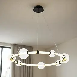 Люстра стельова LED Levistella 7812021 (750) BK, 20W, 3000K, чорний акрил, сучасний стиль - мініатюра 2