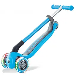 Самокат Globber Primo Foldable Lights Led блакитний (432-101-2) - мініатюра 6