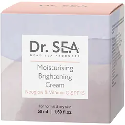  Зволожувальний крем для обличчя Dr. Sea Сяйво шкіри з комплексом NeoGlow SPF15, 50 мл (20660) - мініатюра 2