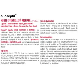 Капсули для інгаляцій Olioseptil ментол та ефірні олії евкаліпта, сосни та чебрецю 15 капсул - мініатюра 2