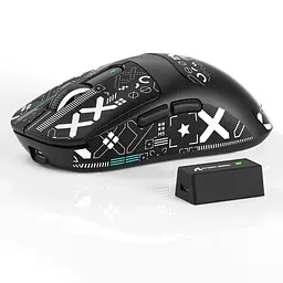 Ігрова бездротова миша ATTACK SHARK X3PRO / 8K / 59 г / Сенсор PAW3395 / Три режими підключення / Black