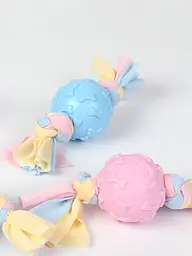 Жувальна іграшка для собак Derby Candy ball with bones and cotton rope - мініатюра 2
