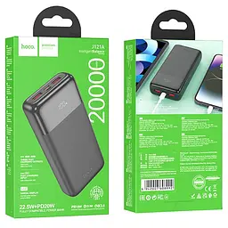 Портативний ЗП Power Bank Hoco J121A Fast 22.5W+PD20W 20000 mAh Black - мініатюра 4
